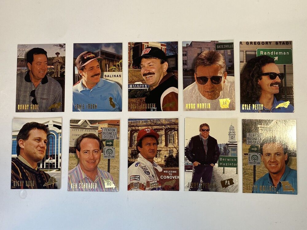 1994 Finish Line Racing 10-card Down Home Nascar Insert Set